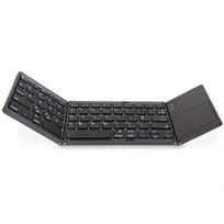 Mini belaidė klaviatūra Bluetooth Touchpad Nešiojama magnetinė trigubai sulankstoma klaviatūra, skirta Windows Android IOS iPad telefonui pilka