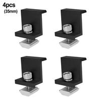 4vnt saulės kolektorių laikiklio tvirtinimo PV galinis gnybtas vidurinis spaustuko tvirtinimas 30mm/35mm juodas 35mm/End clamp gray