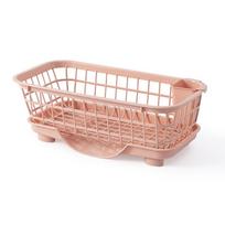 Dish Drying Rack Kitchen Utensils Drainer Rack With Drain Board Countertop Dinnerware Plates Bowls Tableware Storage Rack rožinė