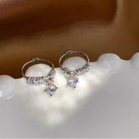 925 Sterling Silver Korean Simple Single Row Zircon Earrings For Girls Women Birthday Party Jewelry eh081 sidabras
