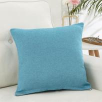 Lininė pagalvėlė, vienspalvė, sofai, biurui, nusnausti, juosmens pagalvė, brezentinis pagalvėlės užvalkalas, automobilio atlošas 45 * 45cm [pillowcase + pillow core]