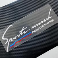 1 x Atspindintis sportinis protas, pagamintas /// M Performance Lipdukas Vinilinis automobilio priekinių žibintų lipdukas Kapoto gaubto lipdukas (14*40 cm) balta