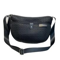 Madingas naujas „Crossbody“ krepšys tinklinis krepšys per petį Kelioninis krepšys važiuojant į darbą ir atgal Paprastas laisvalaikio moteriškas krepšys Universalus, madingas pečių krepšys juoda