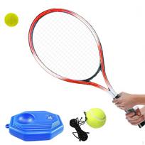 Teniso treniruoklis, atšokantis kamuolys, atmušimo treniruoklis vaikams, suaugusiems, savarankiškoms treniruotėms 3 Balls 3 Hand Glue