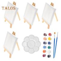 14/23 vnt./rinkinys Mini drobės lenta su molbertu rinkinys Tapyba lauke DIY rankdarbiai Lengvas tapybos meno rinkinys A