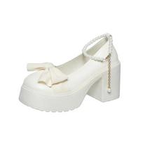 Nauji Vasaros Mados Universalūs Lolita Uniformos Batai Kulkšnies Ilgio Mary Jane Batai Mieli Seksualūs Retro Britiško Stiliaus Moteriški Batai 35