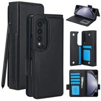 „Samsung Z Fold 6“ odinis sulankstomas kortelės įdėjimo rašiklio lizdas telefono dėklas „Galaxy Z Fold 5 Z Fold 3 4 Flip“ daugiafunkcinis stovas For Galaxy Z Fold 5 juoda