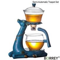 Didelio borosilikatinio stiklo arbatinukas turkiškas lašinamas indas arbatos infuzinis arbatos kavos karščiui atsparus su baziniu Puer virduliu Teapot