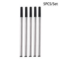 Metaliniai tušinukai studentams Dovanų gelio rašiklis Patvarus plunksnakočio rašiklis mokykliniai biuro reikmenys 5PCS Black Ink Refills