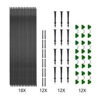18/30 vnt. Sodmenų arkos tvarto laikiklio auginimo tunelio atrama sodo augalo lanko šiltnamio lankų rinkinys 18pcs