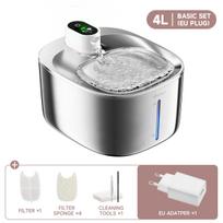 4L Belaidis Katės ir Šuns Gėrimo Fontanas Automatinis Jutiklinis Gėrimo Fontanas Katės ir Šuns Gėrimo Fontanas Naminių Gyvūnėlių Gėrimo Fontanas Priedai EU Plug-4L