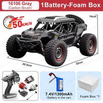 Naujas 4WD RC automobilis 4x4 visureigis drifto lenktyninis automobilis 50/70 km/h Super Brushless High Speed ​​Radio, Neperšlampamas sunkvežimių nuotolinio valdymo žaislas, skirtas vaikiškų berniukų lenktynėms 1 Battery juoda