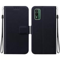 Prabangus itin plonas odinis dėklas, skirtas Nokia XR21/G42/C12/C22/C32/G22/C31/X30/G60 Magnetinis atverčiamas dangtelis, skirtas Nokia C21 G11 Plus G300 G11 telefono piniginės dėklas Nokia XR21 juoda