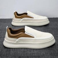Fashion Men's Sneakers Trend Slip on Running Sneakers Comfortable Spring Autumn Sport Tennis Shoes Man Non Slip Lightweigh Flats Shoes 39 balta