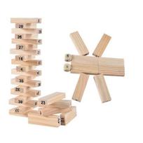 Žaidimas su mediniu griovimo bokštu kaip Jenga Kids Family Tradicinė lenta smėlis