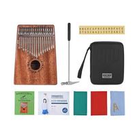 GECKO K17M 17 klavišų Kalimba nykščio pianinas Mbira raudonmedžio masyvo su nešiojamo krepšio laikymo dėklu derinimas