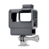 „Vlog Case“ veiksmo kameros korpusas „Vlogging“ narvelio rėmas su šalto bato laikikliu, skirtu „GoPro Hero 7 6 5 Black“ juoda