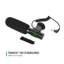 Kameros vaizdo įrašymo mikrofonas Super-Cardioid Pickup Mini Mic skirtas juoda