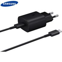 Originalus greito įkrovimo sieninis įkroviklis, skirtas Samsung Galaxy Note 10 Note10 plus Note10+ Note 20 Ultra A60 A70 A80 A90 Type-C laidas EU Adapter+Cable juoda