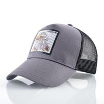 Vasarinės „Snapback“ kepurės vyrams ir moterims Orui pralaidžios tinklinės beisbolo kepurės Unisex hiphopo sunkvežimių kepuraitės 56-59cm pilka