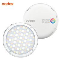 Godox R1 Apvalus RGB Mini Kūrybinis Šviestuvas LED Vaizdo Šviestuvas Užpildantis Šviesos 2500K-8500K CRI 98 Vaizdo įrašams sidabras