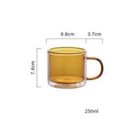 Double Wine Glass Drinking Tumbler Whiskey Vodka Cup Coffee Juice Water Cups Tea Mug 250ML A