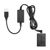 Andoer 5V USB į LP-E17 Dummy Battery Pack nuolatinės srovės jungties adapterio keitimas, skirtas Canon EOS M3/M5/M6 juoda