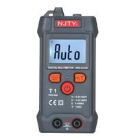 NJTY delno dydžio LCD skaitmeninis multimetras automatinio diapazono NCV 4000 skaičiuoja tikrąjį RMS išmanųjį universalų testerį juoda