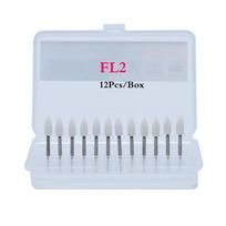 12 vnt/dėžutė Dental Flame White Stone poliravimo rinkinys FG Burs Aliuminio oksido Smulkaus trinties taško rankinis instrumentas Odontologo dantų balinimo įrankis FL2