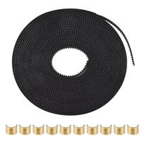 3D spausdintuvo priedas 2GT paskirstymo diržo plotis 6 mm 5 m / 16,4 pėdų ilgis su 10 žalvario vario sagtimi 2gt belt with 10 buckle ruda