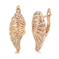 Kinel Rose Gold spalvos Vintage Butterfly angliški auskarai moterims rožinio aukso spalvos