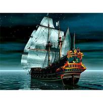 5D „pasidaryk pats“ deimantinis paveikslas, skeletas, piratų laivas, deimantinis siuvinėjimas kryželiu, pilnas kalnų krištolinio akmens mozaikos namų dekoras Round 20x30cm gray