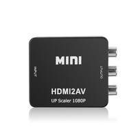 Su HDMI suderinamas su RCA konverteris AV/CVSB L/R vaizdo dėžutė HD 1080P 1920*1080 60Hz HDMI2AV palaikymas NTSC PAL išvestis HDMIToAV HDMI To AV Adapter juoda