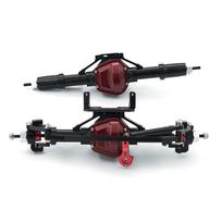 RC automobilio priekinė ašis galinė ašis aliuminio lydinio RC ašių keitimas 1/10 ašies SCX10 RC automobiliui juoda