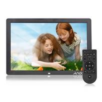 Andoer 17 colių LED skaitmeninis nuotraukų rėmelis 1080p didelės raiškos elektroninis nuotraukų rėmelis MP3 MP4 vaizdo įrašas US Plug juoda