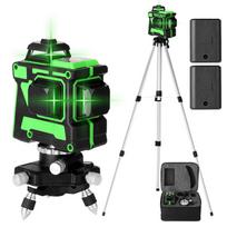 Daugiafunkcinis savaime išsilyginantis 3D 12 linijų lazerinis niveliavimo įrankis vertikalios horizontalios linijos su 1,5 M 3 EU Plug without wall-mounted bracket įvairiaspalvis