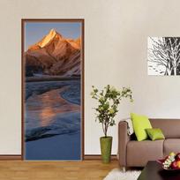 3D durų lipduko tapetai Lipnus pajūrio kraštovaizdis paplūdimio durų lipdukas Vinilinis plakatas miegamojo vonios kambario namų dekoravimui 40x120cm