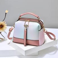 Fashion Women's Gradient Handbag Shoulder Bag Fashion Candy Shoulder Crossbody Bag rožinė