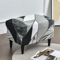Flowers Printed Wing Chair Cover Stretch Spandex Armchair Covers Removable Relax Elastic Sofa Slipcovers With Seat Cushion Cover