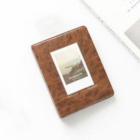 64 kišenių 3 colių nuotraukų albumas, skirtas Fujifilm Instax Mini 9 8 7s 90 70 25 fotoaparato filmų knygelės kortelių laikiklis ruda