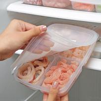 Skyriaus dėžutės šaldytuvo laikiklis maisto skirstytuvas Frozen Crisper laikymo dėžutė 1-Pack