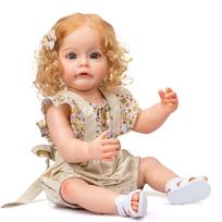 55 cm Viso kūno Silikoninis Reborn Toddler Girl Princess Sue-Sue Ranka detaliai Piešimas Įsišakniję plaukai Vandeniui atsparus žaislas mergaitėms