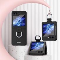 Neslystantis pirštų žiedo dėklas, skirtas Samsung Galaxy Z Flip 5 5G Flip5 Flip4 Flip3 Flip 3 4 Zflip5 telefono priedai Apsauginis dangtelis for Samsung Z Flip 5 juoda