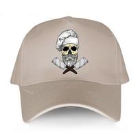 New Arrived Cotton Hats Adult baseball cap Skull Chef Butcher Cooking Saying Grill Gift Men Women hip-hop harajuku caps sun hat Adjustable gray