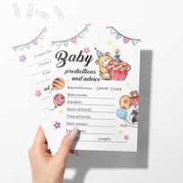 10Pcs Baby Shower Sex Reveal Baby Secret Party Game Card Birthday Party Atmosphere bear 10pcs