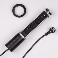 Išmanūs stalo lizdai Pop-up Pull Power Point lizdai su USB įkrovikliu Stalinis ES elektros kištukiniai lizdai biuro virtuvei