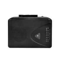 Nešiojamas kasetinis grotuvas Asmeninis Walkman AM/FM radijas su 3,5 mm ausinių lizdu juoda