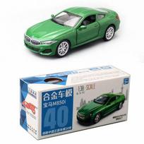 1:44 Scale M850I lydinio liejimo automobilio modelio žaislas, ištraukiama mini transporto priemonė vaikams, suaugusiems, dovanų kolekcija 1/44-11.4x4.8x3.4cm žalia