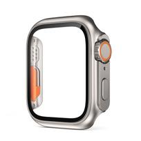 PC tvirtas dangtelis Apple Watch dėklui 45mm 41mm 44mm 40mm 42mm 38mm Stiklas Išvaizdos atnaujinimas Ultra IWatch Series 8 7 SE SE2 6 5 4 3 38mm Series123 gray