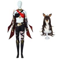 Dehya Cosplay Cosplay Kostiumas Dehya Perukas Seksualios Moterys Vienodos Aksesuarai Helovino Karnavalo Šventės Apranga Pilnas Rinkinys L-(Suit+Wig)